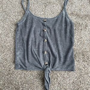 Size M Cropped Grey American Eagle Outfitters Tank Top